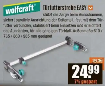 V Baumarkt Wolfcraft Türfutterstrebe EASY Angebot