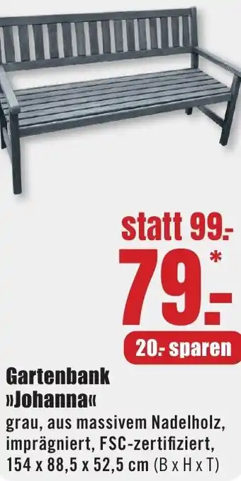 B1 Discount Baumarkt Gartenbank Johanna Angebot