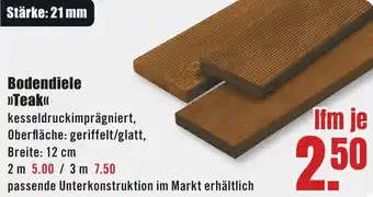 B1 Discount Baumarkt Bodendiele Teak Angebot