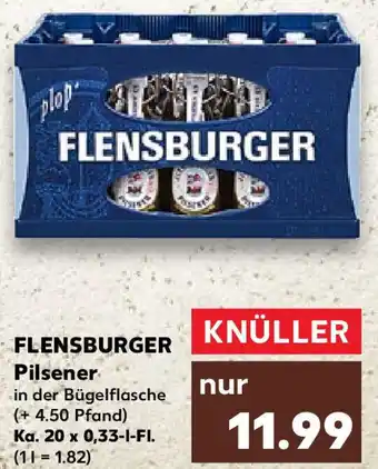 Kaufland FLENSBURGER Pilsener Ka. 20x0,33 L-Fl. Angebot