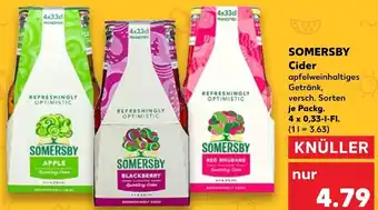 Kaufland SOMERSBY Cider Packg. 4x0,33 L-Fl. Angebot