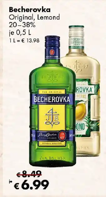 Travel Free Becherovka Original, Lemond je 0,5 L Angebot