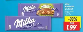 Lidl Milka Schokolade Großtafel 270g Angebot