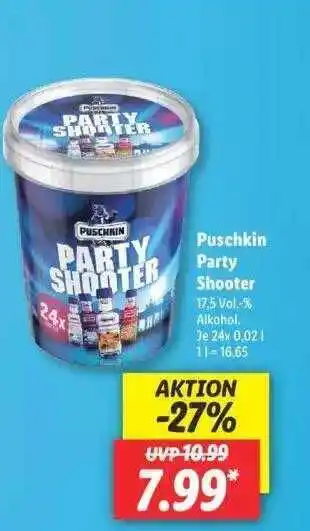 Lidl Puschkin Party Shooter 24x0,02L Angebot