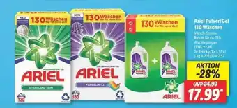 Lidl Ariel Pulver Oder Gel 130 Wäschen Angebot