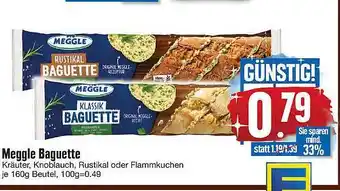 Edeka Meggle Baguette Kräuter, Knoblauch, Rustical oder Flammkuchen Angebot