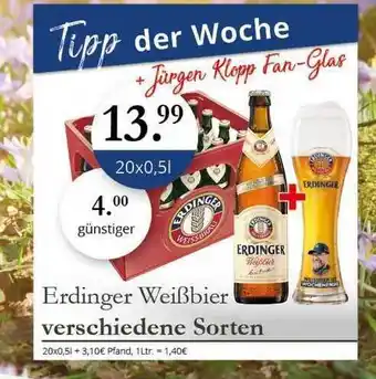 Sagasser Erdinger Weißbier 20x0,5L Angebot