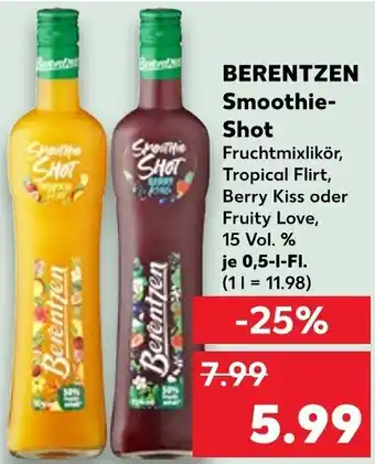 Kaufland BERENTZEN Smoothie Shot 0,5 L-Fl. Angebot