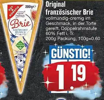 Edeka Original französischer Brie 200gr Angebot