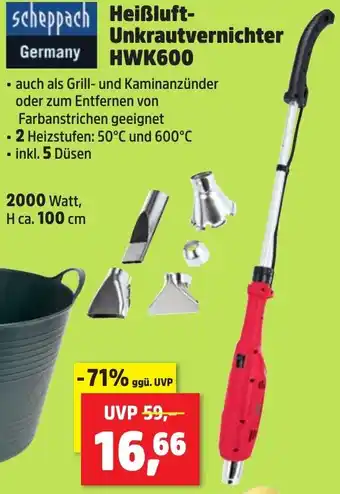 Thomas Philipps Scheppach Heißluft Unkrautvernichter HWK600 Angebot