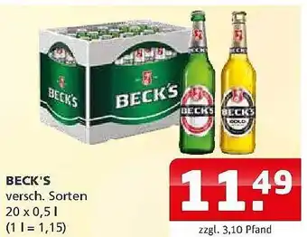 Getränkehaus Beck's 20x0,5L Angebot