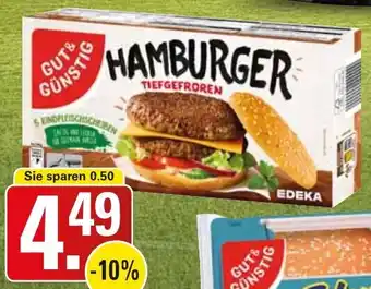 WEZ Gut & Günstig Hamburger Patties 500 g Packung Angebot