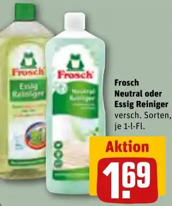 REWE Frosch Neutral oder Essig Reiniger 1-l-Fl. Angebot