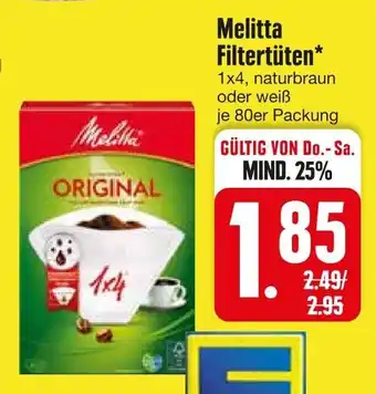 Edeka Melitta Filtertüten* Angebot