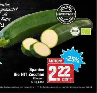 dodenhof Spanien Bio Hit Zucchini 1kg Angebot