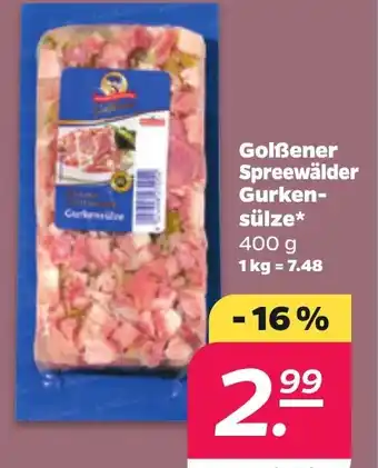 NETTO Golẞener Spreewälder Gurken- sülze* 400g Angebot