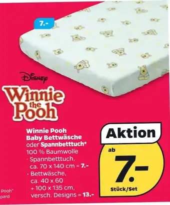 NETTO Winnie Pooh Baby Bettwäsche oder Spannbetttuch* Angebot