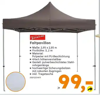 Globus Baumarkt TrendLine Faltpavillon Angebot