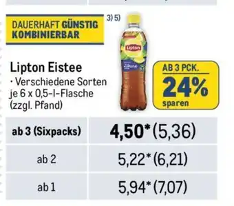 METRO Lipton Eistee je 6 x 0,5-1-Flasche Angebot