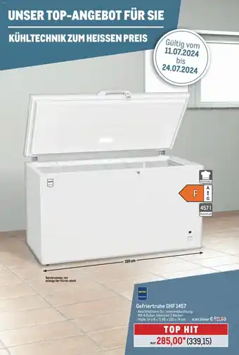 METRO METRO PROFESSIONAL Gefriertruhe GHF 1457 Angebot