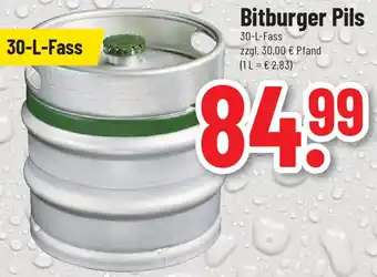 trinkgut Bitburger Pils 30 L-Fass Angebot