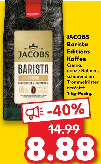 Kaufland JACOBS Barista Editions Kaffee 1 kg Packg. Angebot
