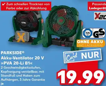 Kaufland PARKSIDE Akku-Ventilator 20 V ,,PVA 20-Li B1" Angebot