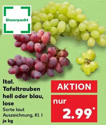 Kaufland Ital. Tafeltrauben hell oder blau, lose Angebot