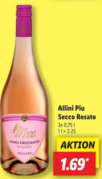 Lidl Allini Piu Secco Rosato 0,75 L Angebot