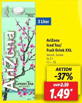 Lidl AriZona Iced Tea/ Fruit Drink XXL 2 Liter Angebot