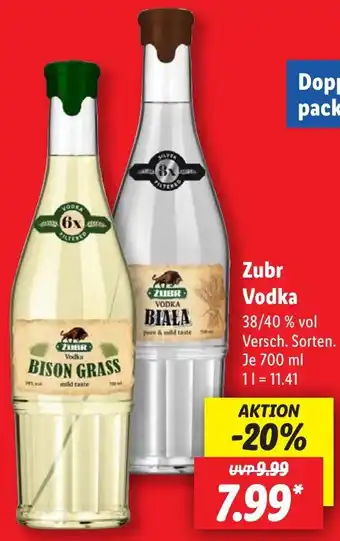 Lidl Zubr Vodka 700 ml Angebot