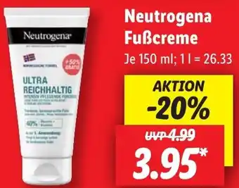Lidl Neutrogena Fußcreme 150 ml Angebot
