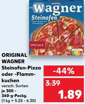 Kaufland ORIGINAL WAGNER Steinofen-Pizza oder Flammkuchen 300-360 g Packg. Angebot