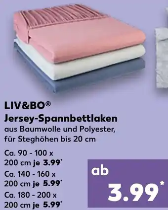 Kaufland LIV&BO Jersey-Spannbettlaken Angebot
