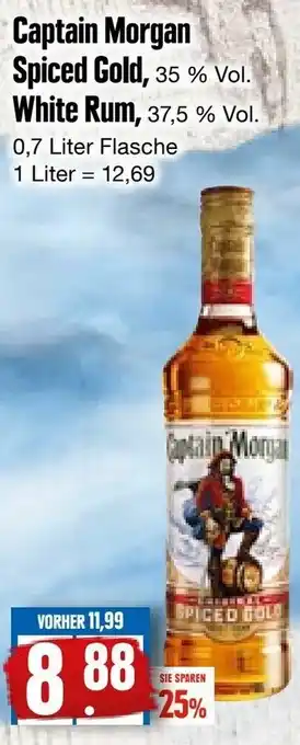 Edeka Frischemarkt Captain Morgan Spiced Gold White Rum 0,7 Liter Angebot