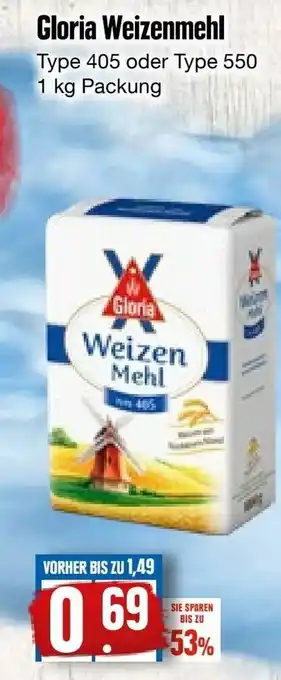 Edeka Frischemarkt Gloria Weizenmehl 1kg Angebot