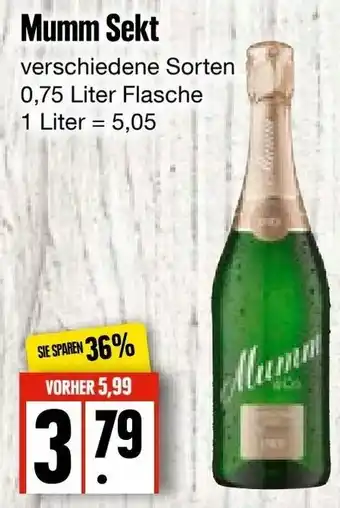 Edeka Frischemarkt Mumm Sekt 0,75l Angebot