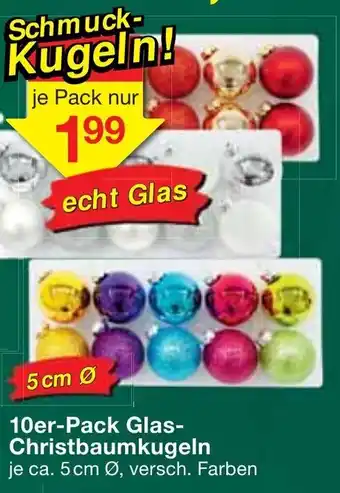 Jawoll 10er-Pack Glas Christbaumkugeln Angebot