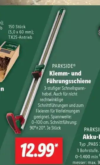 Lidl PARKSIDE Klemm- und Führungsschiene Angebot