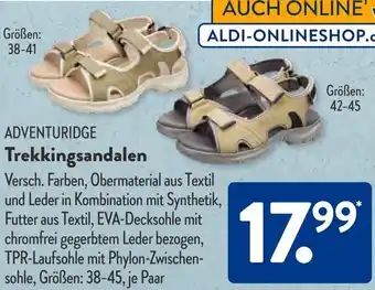 Aldi Süd ADVENTURIDGE Trekkingsandalen Angebot