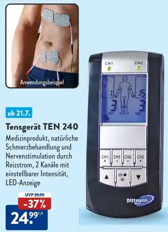 Aldi Süd Dittmann Tensgerät TEN 240 Angebot