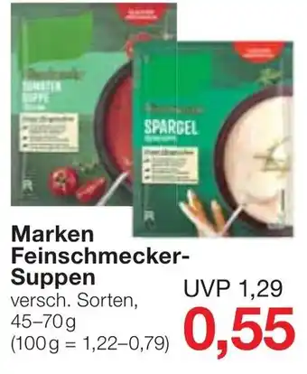 Jawoll Marken Feinschmecker Suppen 45-70g Angebot