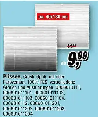 Opti Wohnwelt Plissee Angebot