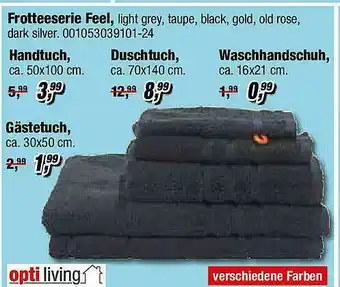 Opti Wohnwelt Opti Living Frotteeserie Feel Angebot