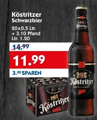 Hol'ab Getränkemarkt Köstritzer Schwarzbier 20x0.5 Ltr. + 3.10 Pfand Ltr. 1.20 Angebot