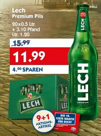 Hol'ab Getränkemarkt Lech Premium Pils 20x0.5 Ltr. + 3.10 Pfand Ltr. 1.20 Angebot