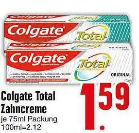 Edeka Colgate Total Zahncreme Angebot