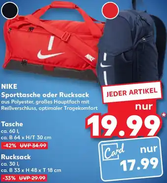 Kaufland NIKE Sporttasche oder Rucksack Angebot