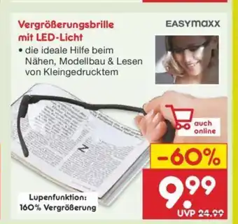 Netto Marken-Discount Vergrößerungsbrille mit LED-Licht Angebot