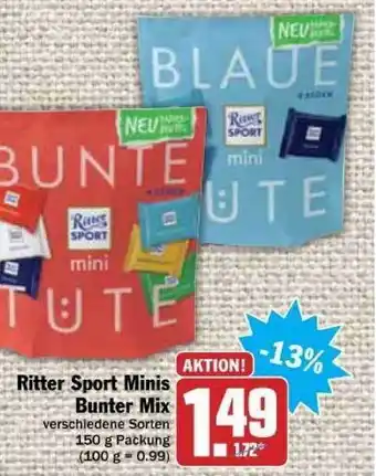 dodenhof Ritter Sport Minis Bunter Mix 150g Angebot